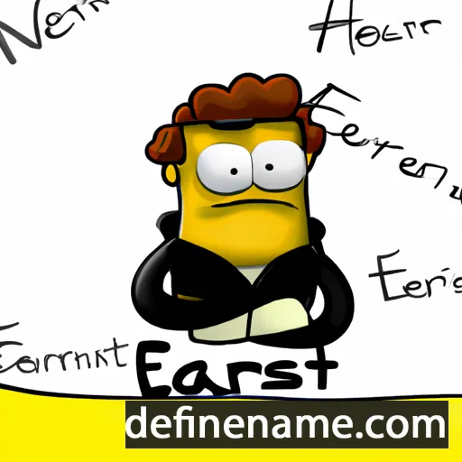 cartoon of the name Earnest