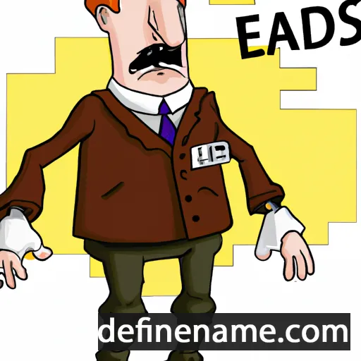 cartoon of the name Edvards