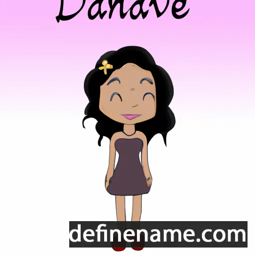 cartoon of the name Davanee