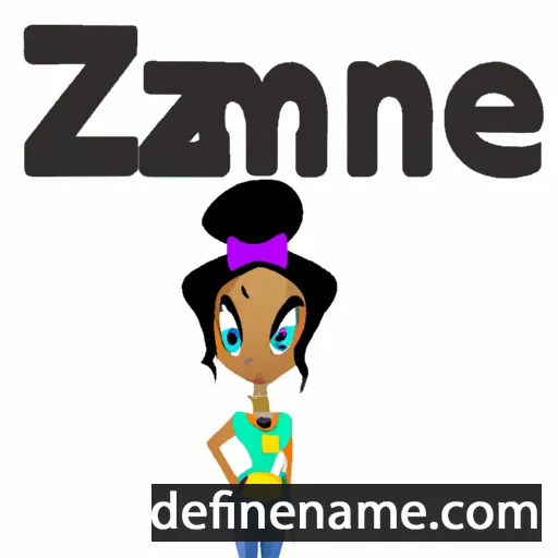 cartoon of the name Dazmine