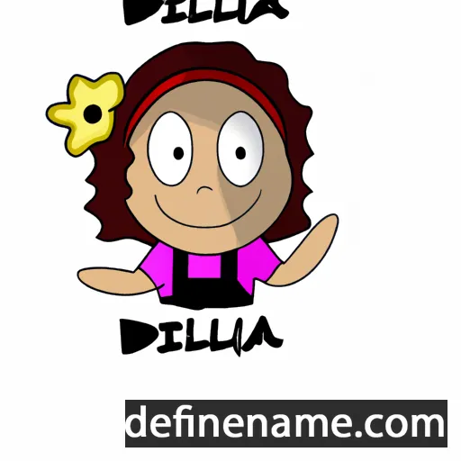 cartoon of the name Dèlia