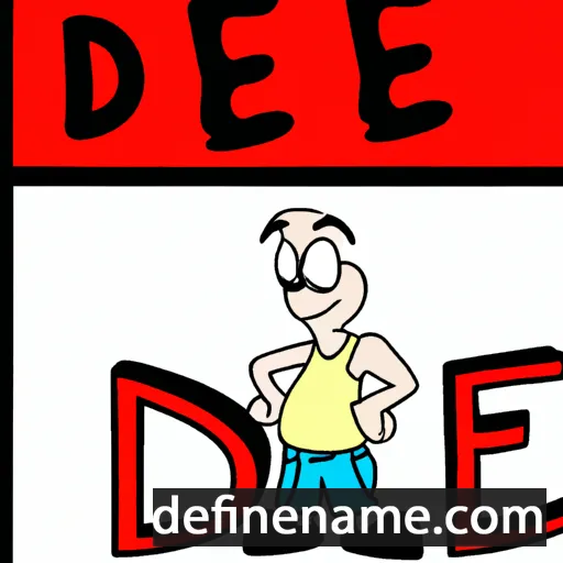 cartoon of the name De