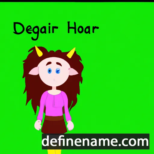 cartoon of the name Dearbhfhorgaill