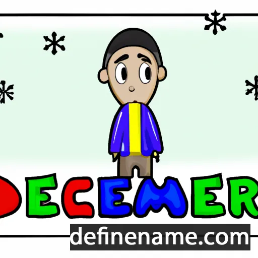 cartoon of the name December