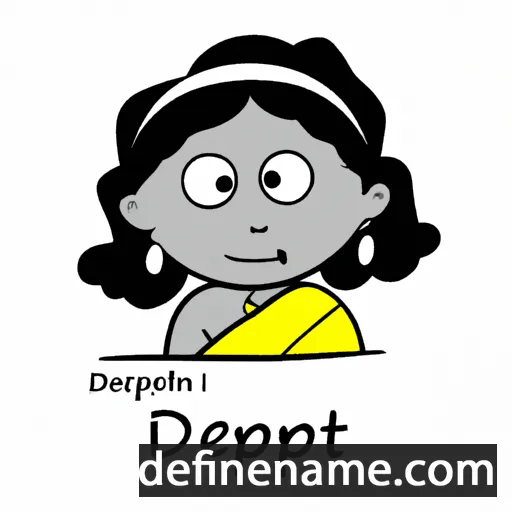 cartoon of the name Deepthi