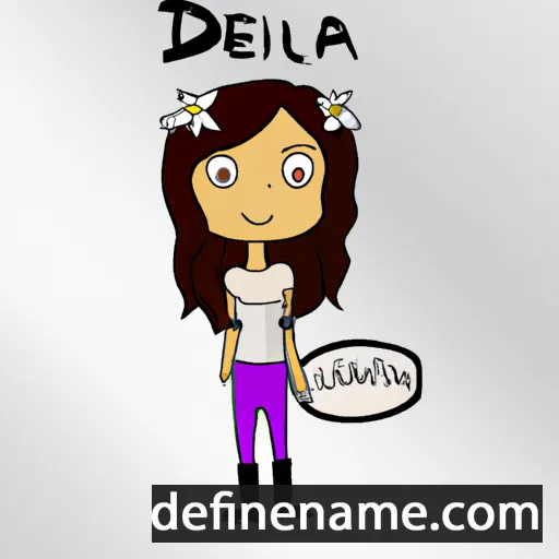 cartoon of the name Delaira