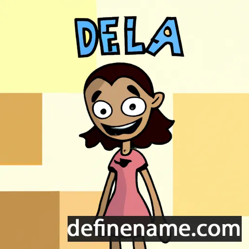 cartoon of the name Delfa