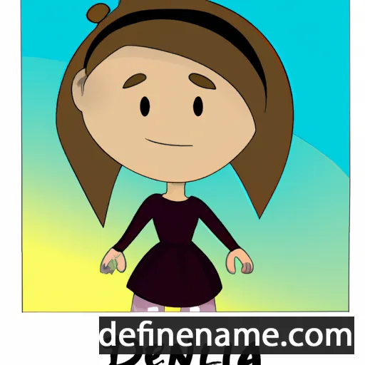 cartoon of the name Delina