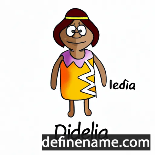 cartoon of the name Delindia