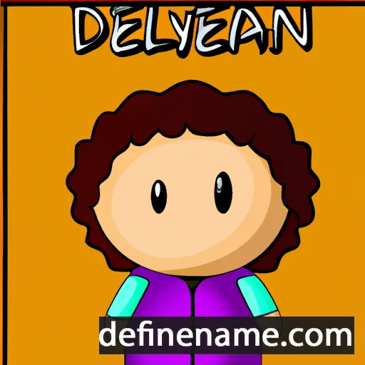 cartoon of the name Delyan