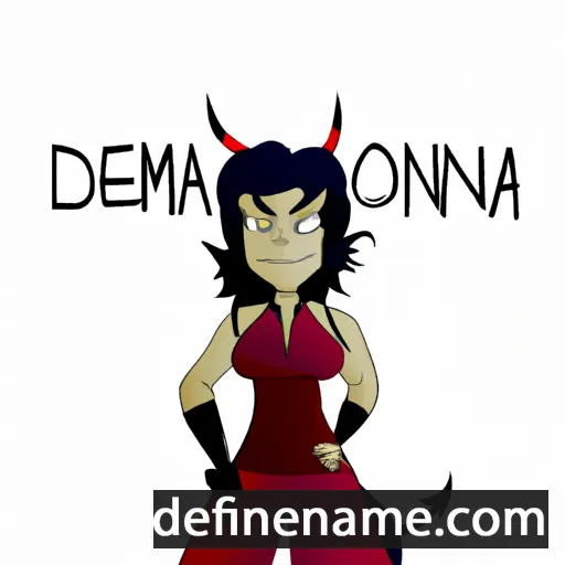 cartoon of the name Demonna