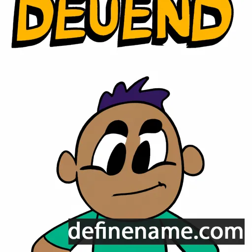 cartoon of the name Dendup