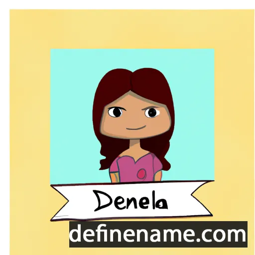 cartoon of the name Deniela