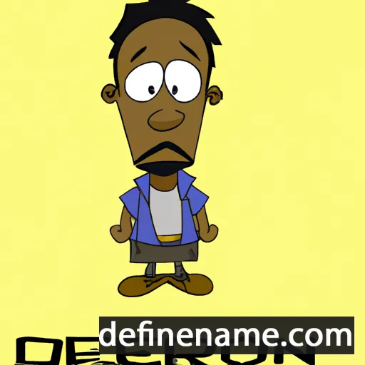 cartoon of the name Derron