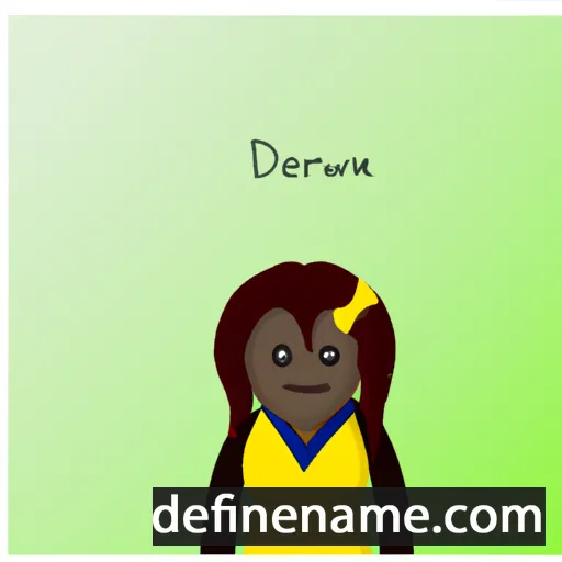 cartoon of the name Derwena