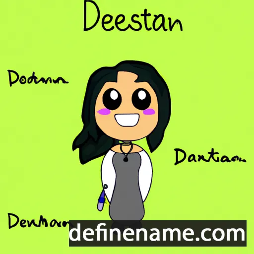 cartoon of the name Destanni