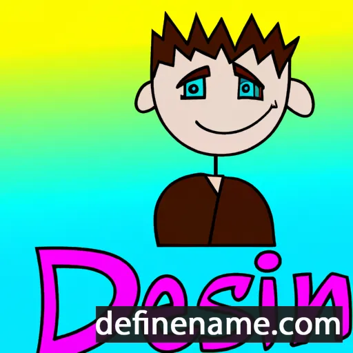 cartoon of the name Destin