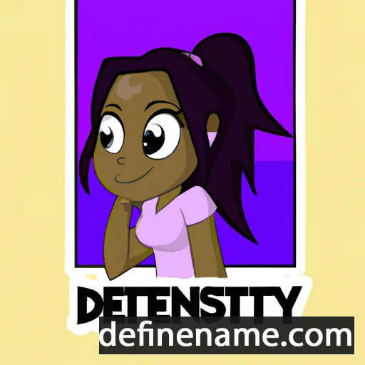 cartoon of the name Destinay