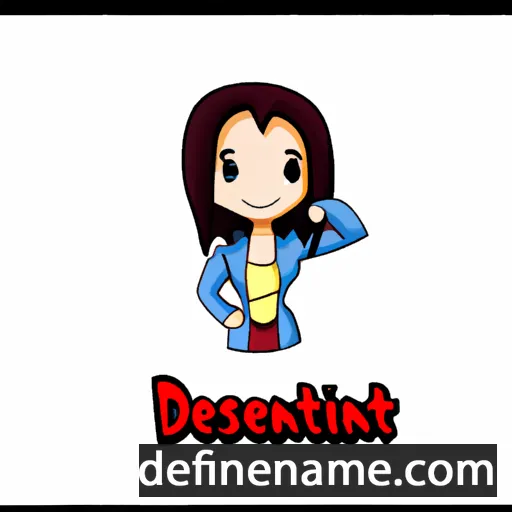 cartoon of the name Destinei