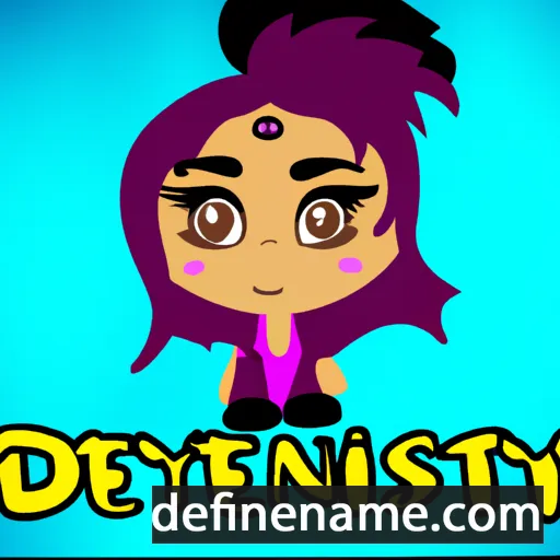 cartoon of the name Destynie