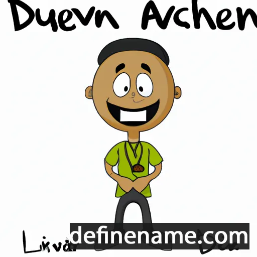 cartoon of the name Devaughn