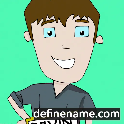 cartoon of the name Devin