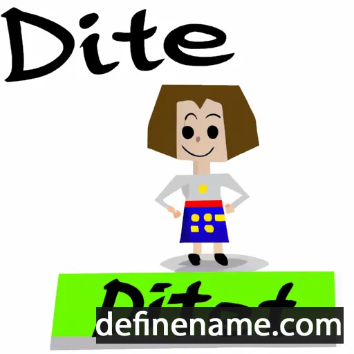 cartoon of the name Dicte