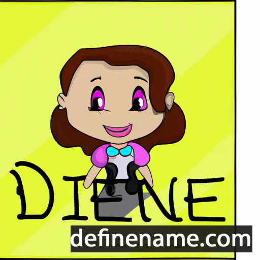 cartoon of the name Dieanne