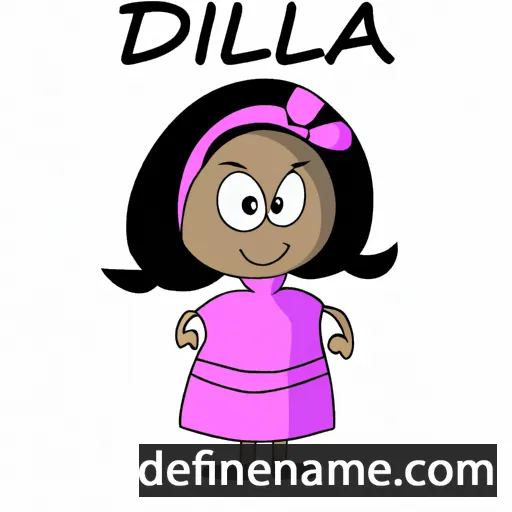 cartoon of the name Dillinda