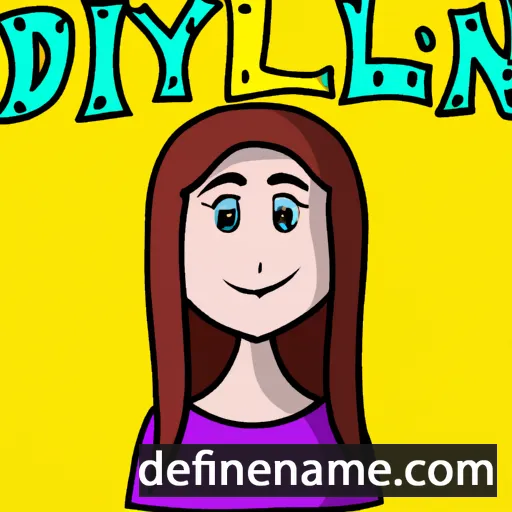 cartoon of the name Dillynn