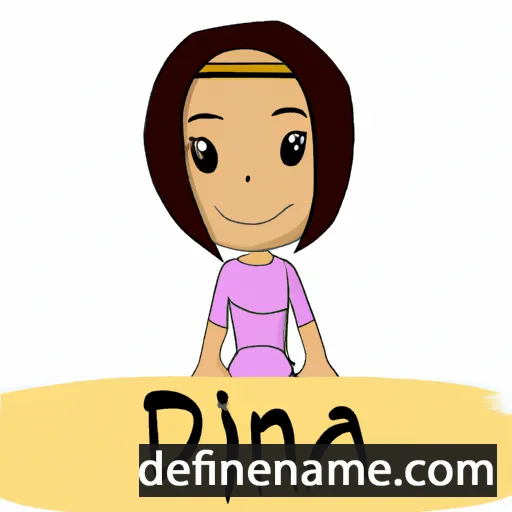 cartoon of the name Dinia