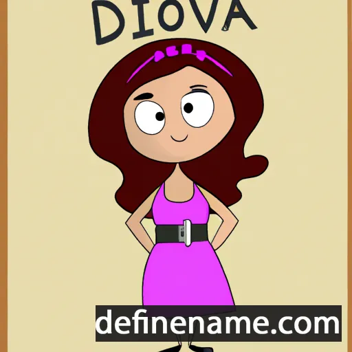 cartoon of the name Divona