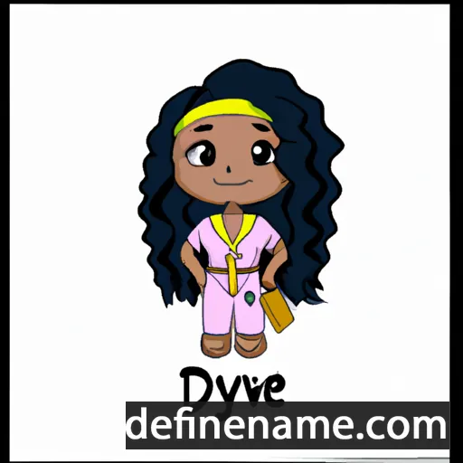 cartoon of the name Divyne