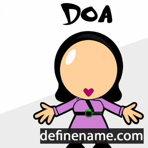 cartoon of the name Doaa