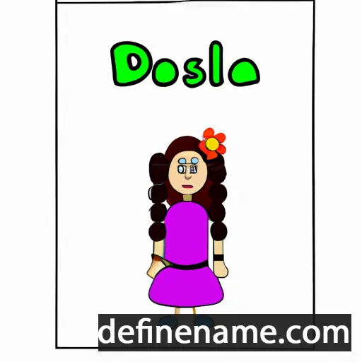 cartoon of the name Dolssa