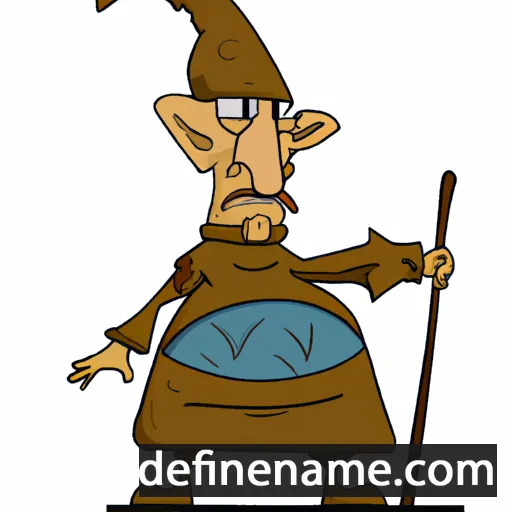 cartoon of the name Domangard