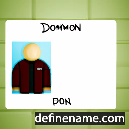 cartoon of the name Domenjon