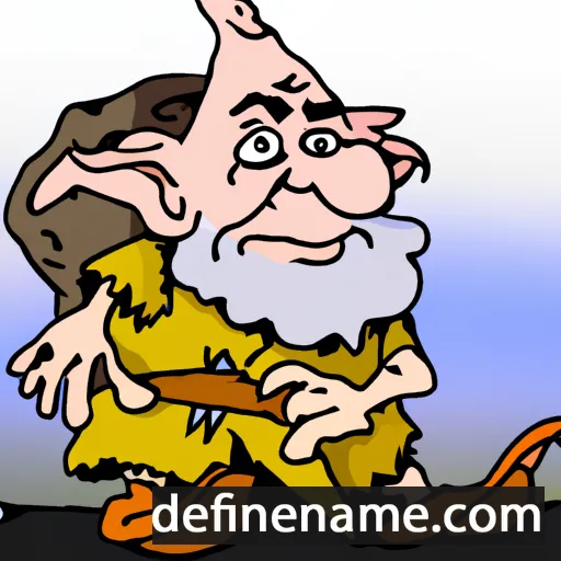 cartoon of the name Domuald