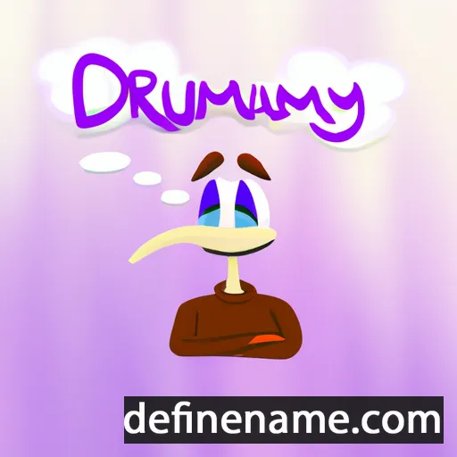 cartoon of the name Draumey