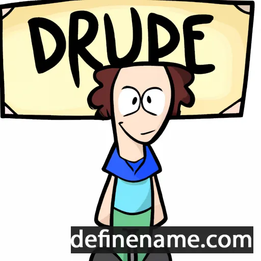 cartoon of the name Drue