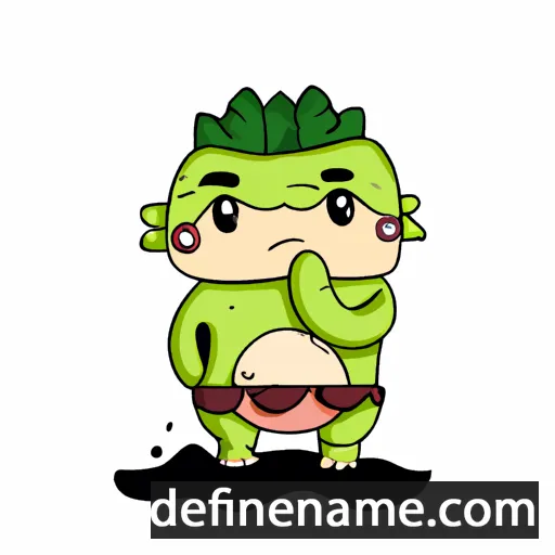 cartoon of the name Duangkae