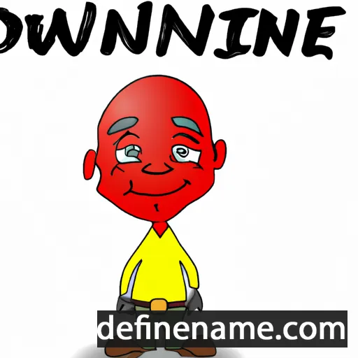 cartoon of the name Dunwine