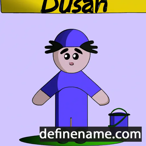 cartoon of the name Dușan