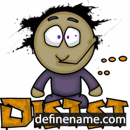 cartoon of the name Dustii