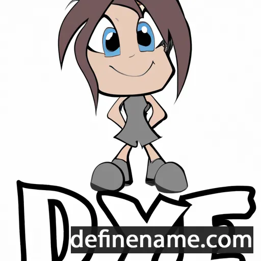 cartoon of the name Dyxie