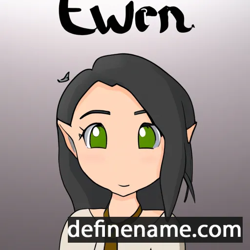 cartoon of the name Eärwen