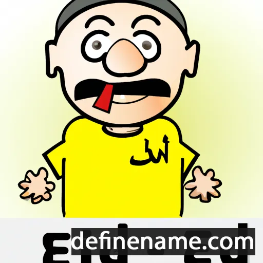 cartoon of the name Edhi