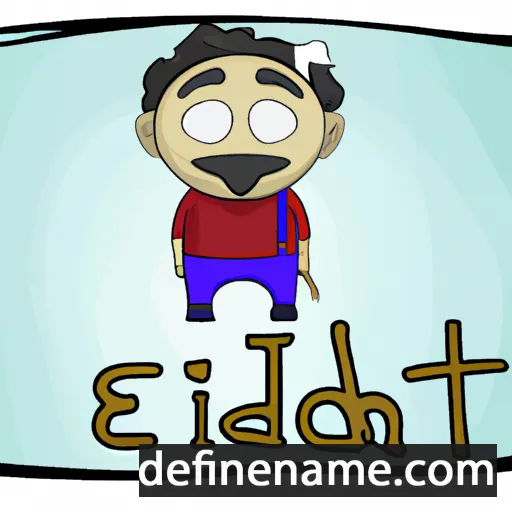 cartoon of the name Edhit