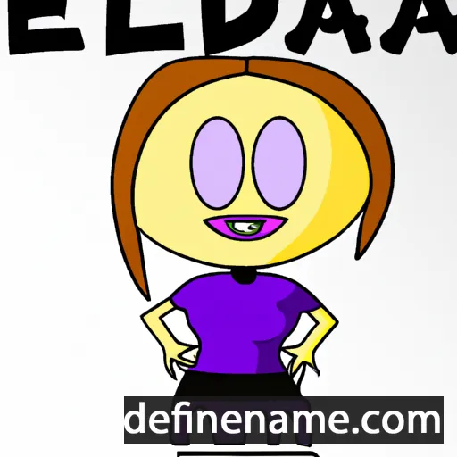 cartoon of the name Edla