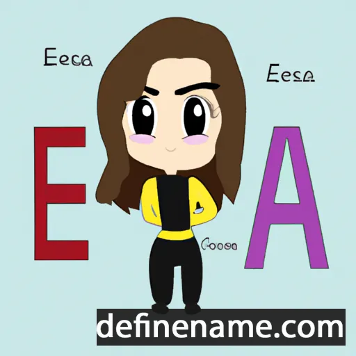 cartoon of the name Eesa